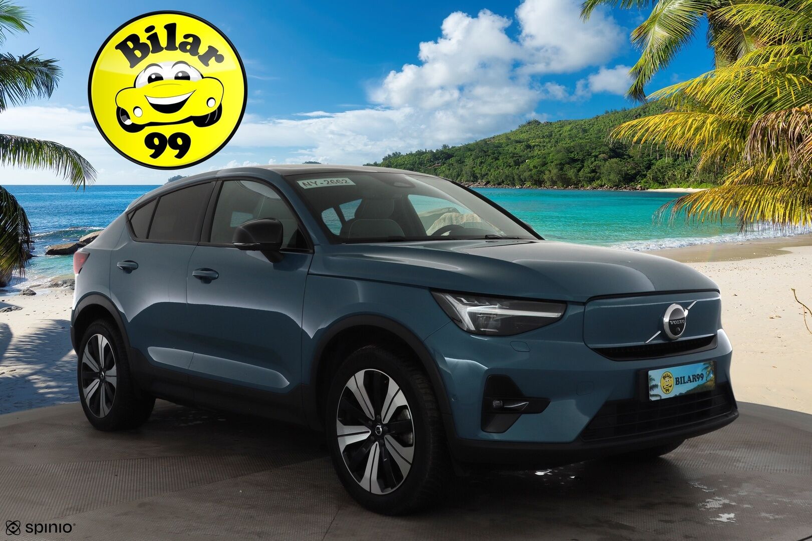 Volvo C40 2023 Recharge Twin Ultimate * ACC / 360° / H&K / Koukku / ILP / Pixel LED / Lasikatto / Muistipenkki / KeylessGo / BLIS * - Merkkihuollettu / Hyvät varusteet