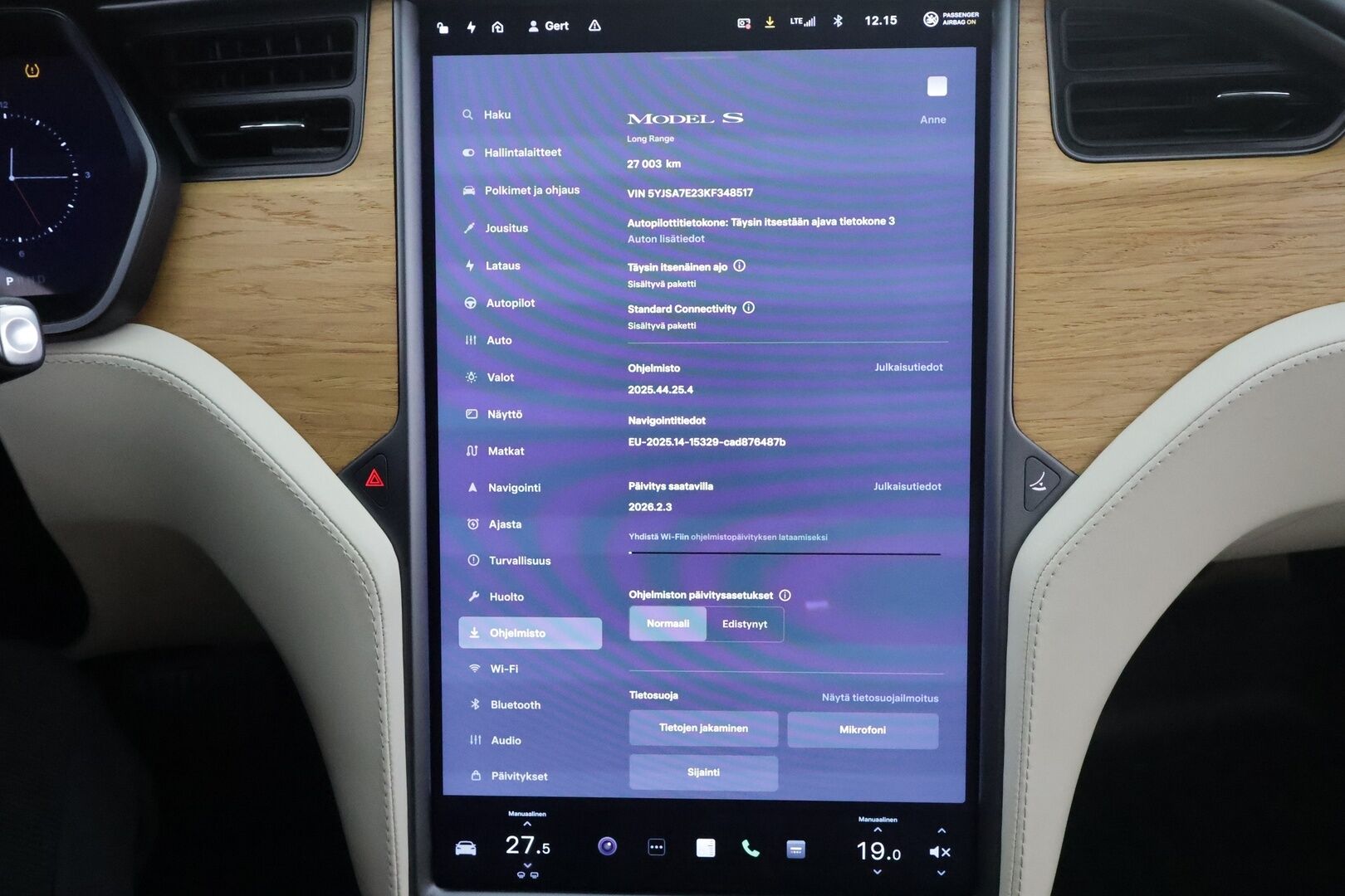 TESLA MODEL S 2019 Long Range Dual Motor AWD * FSD / Lasikatto / ACC / LED / P.Kamera / Muistipenkki / Premium Audio * - 2x Latauskaapelit / Kahdet renkaat