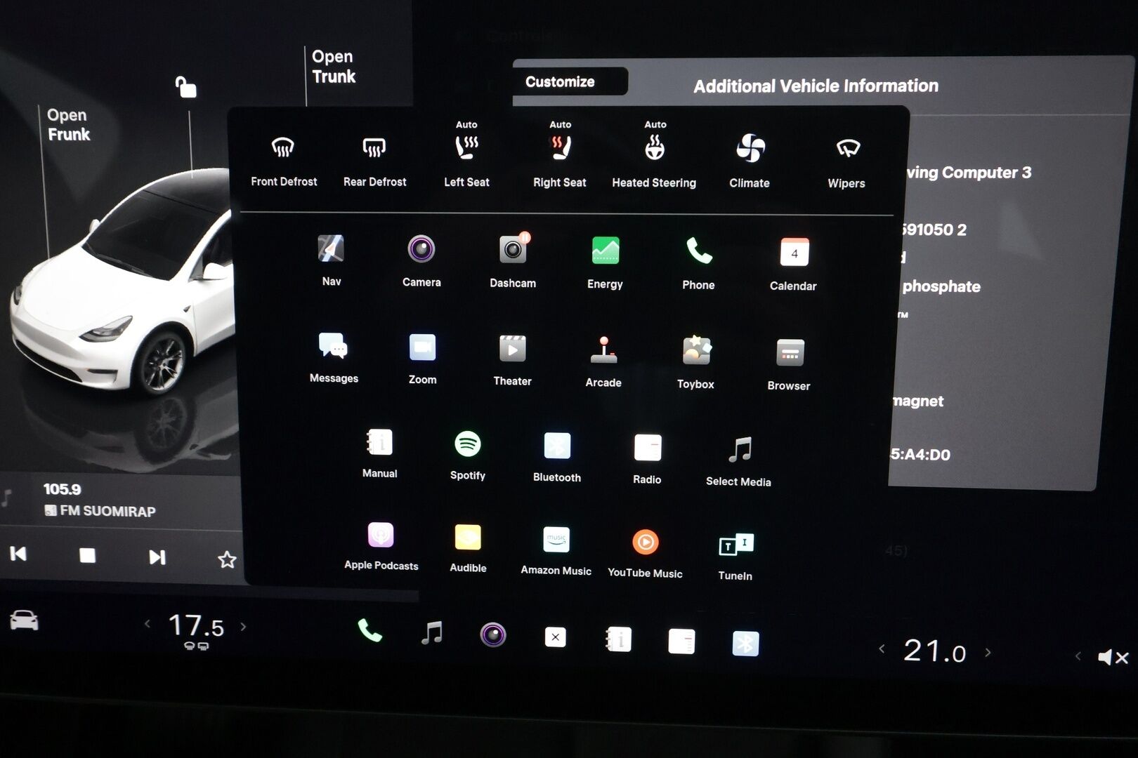 TESLA MODEL Y 2023 RWD * Koukku / ILP / ACC / Lasikatto / Premium Audio / P.Kamera / Matrix-LED / Muistipenkki / Kaistavahti *