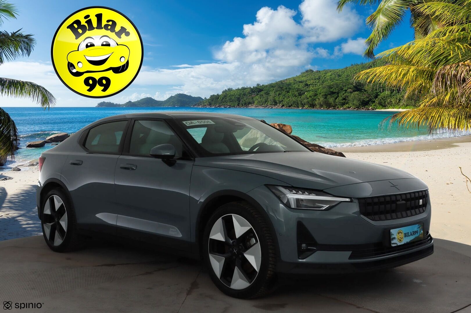 POLESTAR 2 2023 Long Range AWD 78 kWh * ACC / H&K / ILP / 360° / Lasikatto / Muistipenkki / Ilmastoidut nahat / Keyless * - Kahdet renkaat aluvanteilla / Merkkihuollettu 