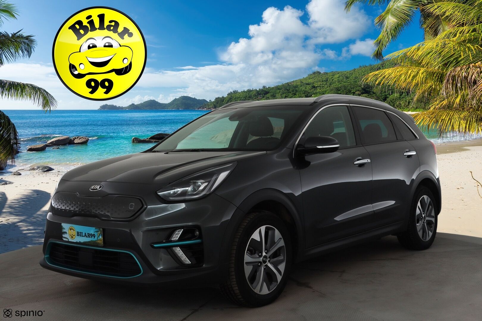KIA NIRO 2021 64 kWh 204 hv * ACC / P.kamera / JBL / ILP / Puolinahat / Navi / LED / KeylessGo * - Kahdet renkaat aluvanteilla / Merkkihuollettu / Hyvät varusteet