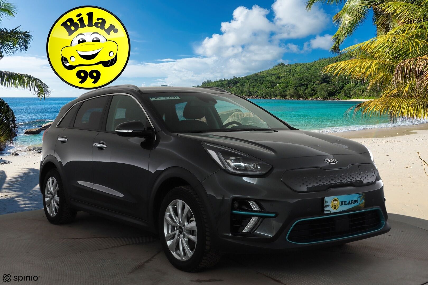 KIA NIRO 2021 64 kWh 204 hv * ACC / P.kamera / JBL / ILP / Puolinahat / Navi / LED / KeylessGo * - Kahdet renkaat aluvanteilla / Merkkihuollettu / Hyvät varusteet