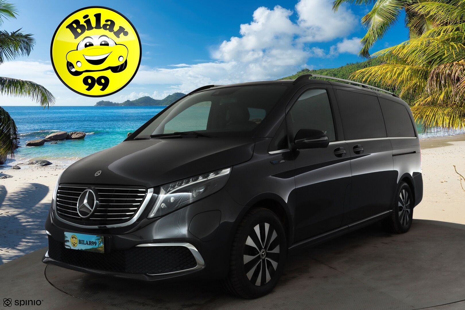 MERCEDES-BENZ EQV 2021 300e A2 Keskipitkä 8-hlö * Distronic / Burmester® / 360° / Tuuletetut täysnahat / BLIS / Sähkö-ovet  / Sähkökontti / ILS-LED / Navi * - Supervarusteet / Merkkihuollettu