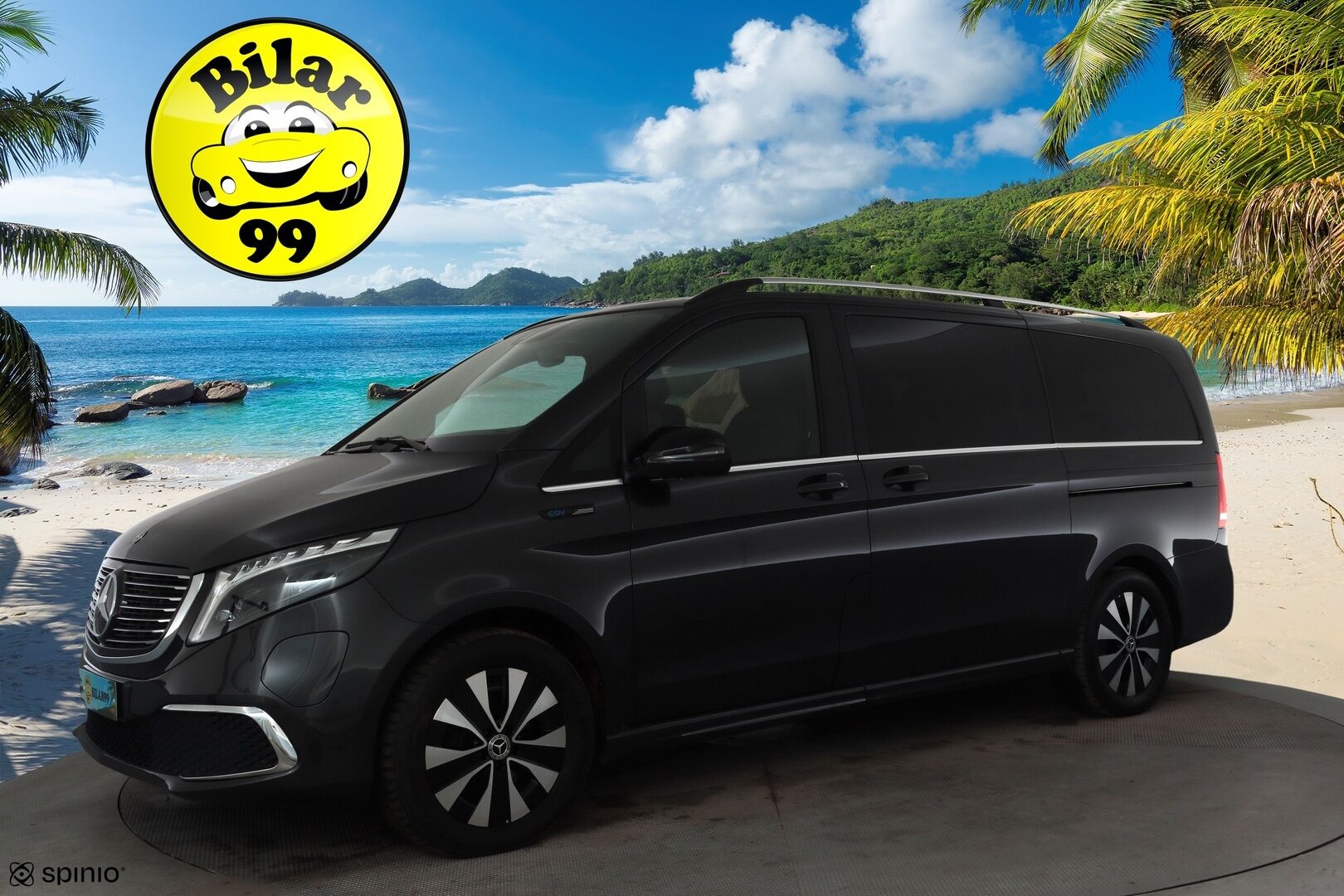 MERCEDES-BENZ EQV 2021 300e A2 Keskipitkä 8-hlö * Distronic / Burmester® / 360° / Tuuletetut täysnahat / BLIS / Sähkö-ovet  / Sähkökontti / ILS-LED / Navi * - Supervarusteet / Merkkihuollettu