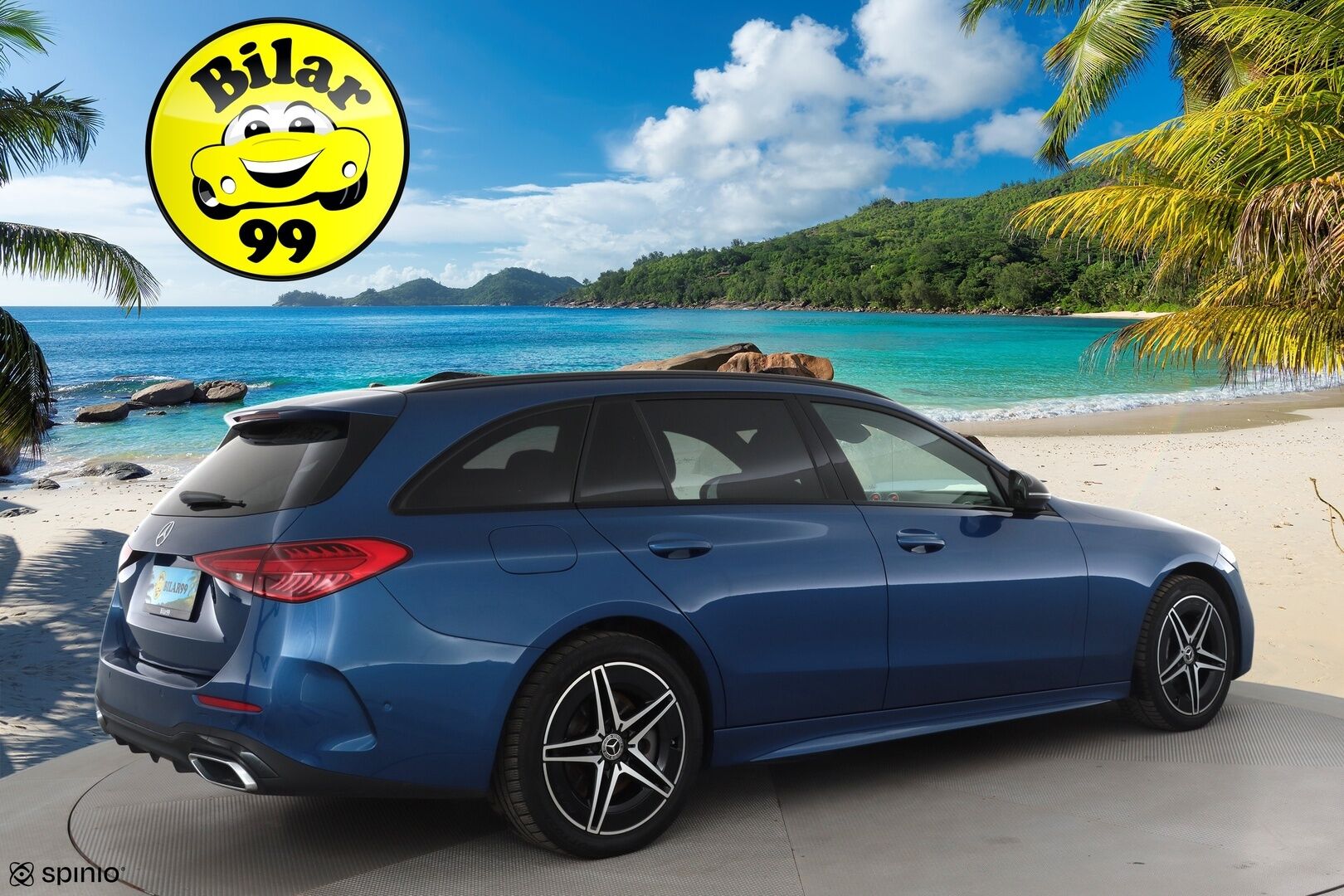 MERCEDES-BENZ C 2023 300e AMG * Distronic+ / HUD / Midline / P.kamera / IHC / Koukku / Navi / Sporttipenkit / Sähköluukku / Night-paketti * - Facelift