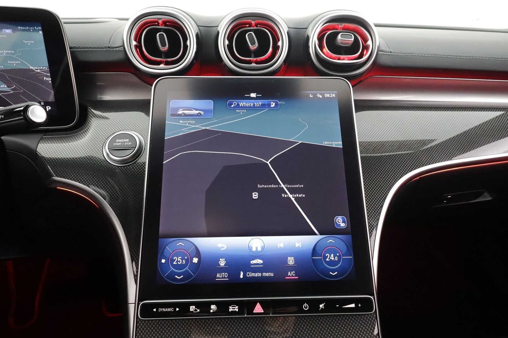 MERCEDES-BENZ C 2023 300e AMG * Distronic+ / HUD / Midline / P.kamera / IHC / Koukku / Navi / Sporttipenkit / Sähköluukku / Night-paketti * - Facelift