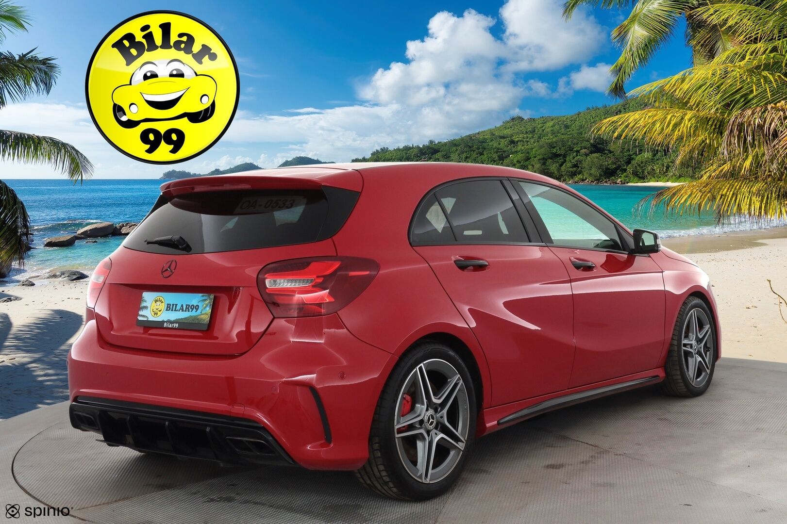 MERCEDES-BENZ A 45 AMG 2018 45 AMG 381hv * Panorama / Muistipenkki / P.kamera / Sport-putkisto / LED / Navi / Puolinahat * - Sport-Putkisto / Hiilikuitu - sisäpaketti / Night - Paketti 