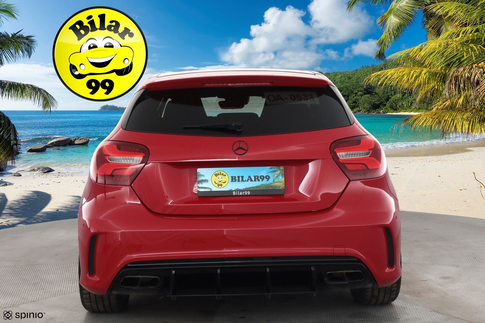 MERCEDES-BENZ A 45 AMG 2018 45 AMG 381hv * Panorama / Muistipenkki / P.kamera / Sport-putkisto / LED / Navi / Puolinahat * - Sport-Putkisto / Hiilikuitu - sisäpaketti / Night - Paketti 