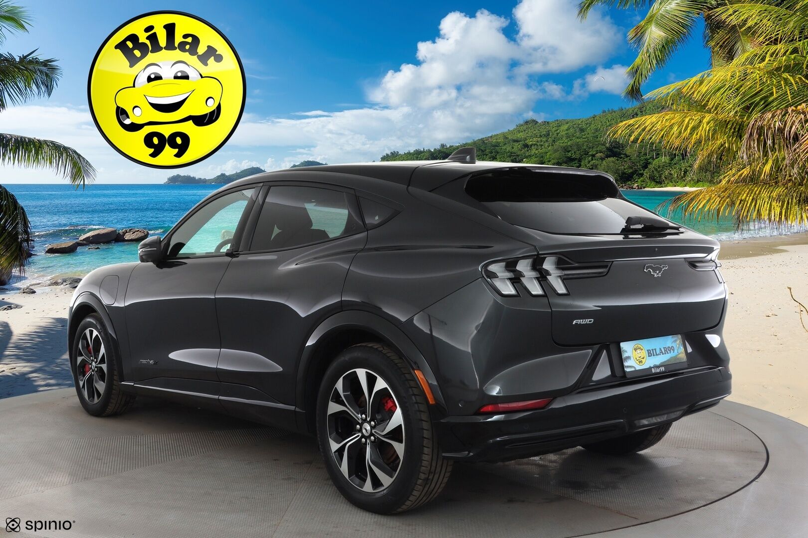 FORD MUSTANG MACH-E 2022 AWD 351 * ACC / LED / Muistipenkki / B&O /  360° / Kaistavahti / Navi / Keyless * - Merkkihuollettu / 2x Latauskaapelit