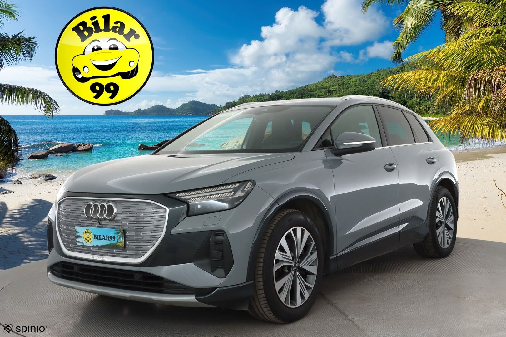 AUDI Q4 E-TRON 2023 50 E-Tron Quattro * ILP / Koukku / ACC / Matrix / Sportnahat / Navi / Keyless * - Merkkihuollot / Akku kuntotarkastettu SoH 93,1% / Kahdet renkaat aluvanteilla