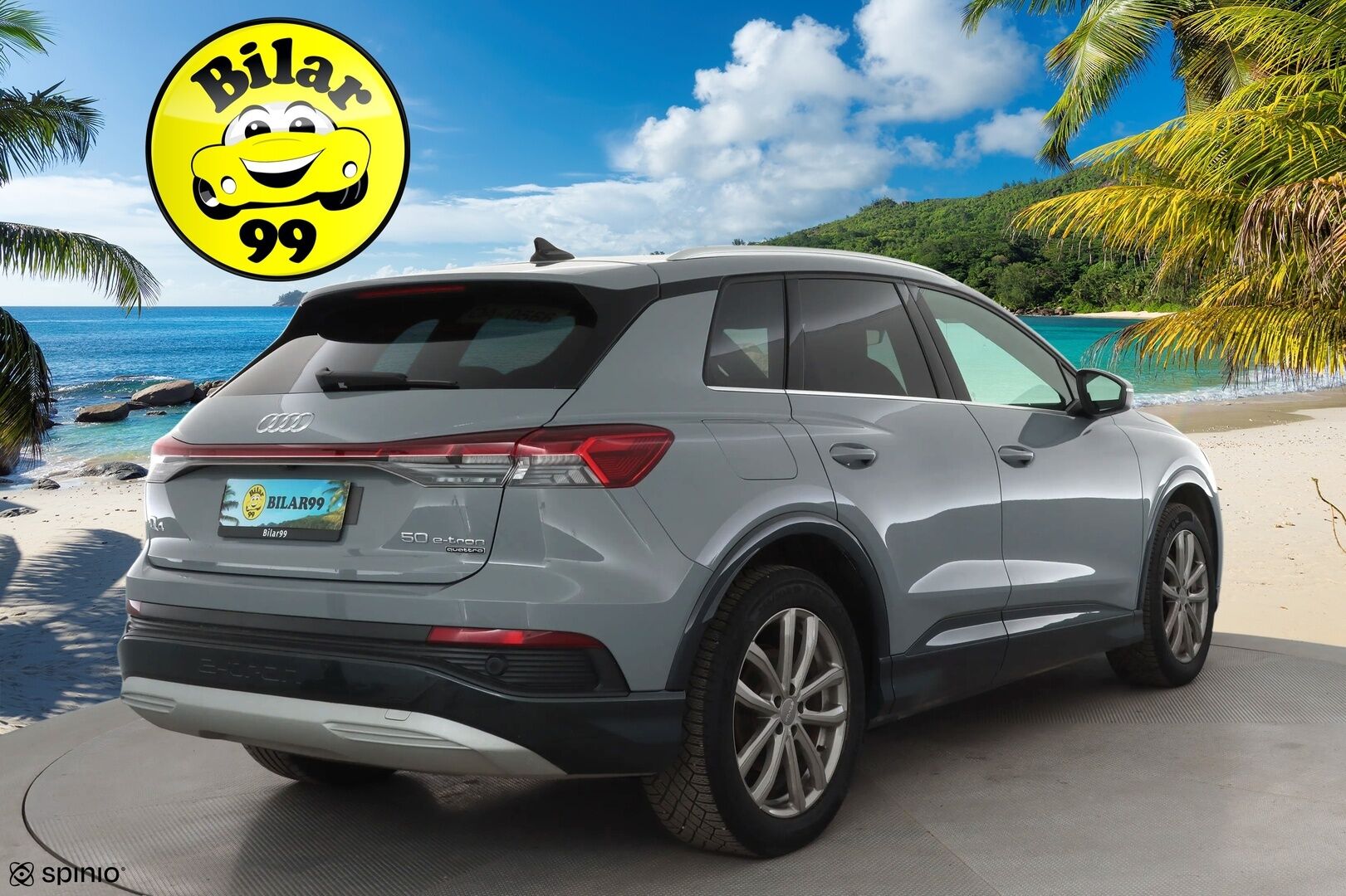 AUDI Q4 E-TRON 2023 50 E-Tron Quattro * ILP / Koukku / ACC / Matrix / Sportnahat / Navi / Keyless * - Merkkihuollot / Akku kuntotarkastettu SoH 93,1% / Kahdet renkaat aluvanteilla