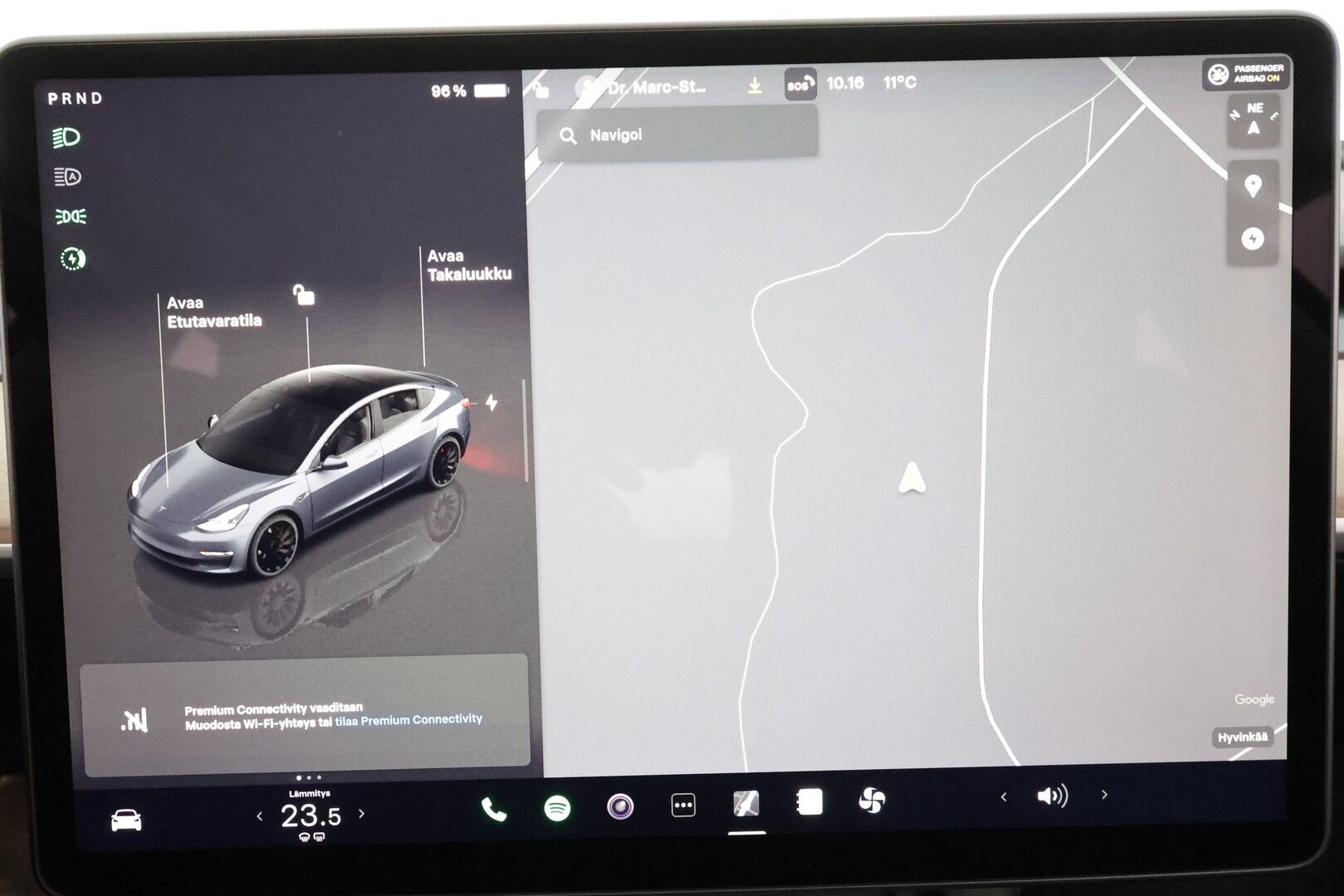 TESLA MODEL 3 2023 Performance * ILP / ACC / Lasikatto / Premium Audio / P.Kamera / Matrix-LED / Muistipenkki / Kaistavahti * - Akku kuntotarkastettu / 2x Latauskaapelit / Kahdet renkaat aluvanteilla