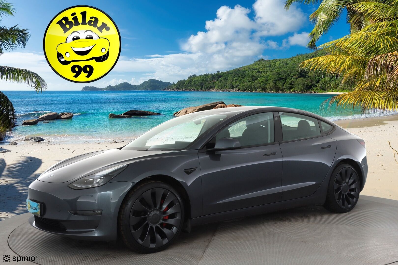 TESLA MODEL 3 2023 Performance * ILP / ACC / Lasikatto / Premium Audio / P.Kamera / Matrix-LED / Muistipenkki / Kaistavahti * - Akku kuntotarkastettu / 2x Latauskaapelit / Kahdet renkaat aluvanteilla