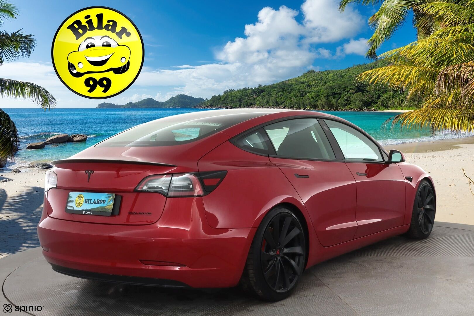 TESLA MODEL 3 2022 Performance Dual Motor * Alusta-sarja / ILP / P.kamera / Matrix LED / Premium Audio / Lasikatto / Mustat nahat * - Kahdet renkaat aluvanteilla