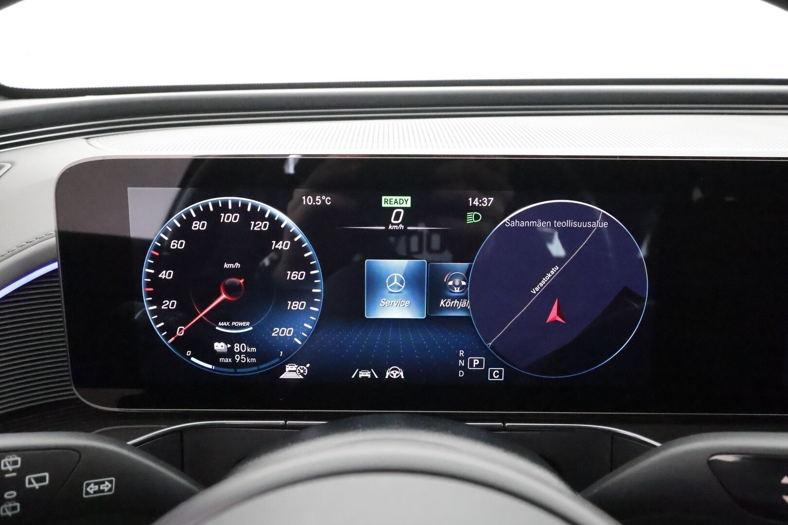 MERCEDES-BENZ EQC 2022 400 4Matic * Distronic+ / Koukku / Multibeam / Midline / Sporttipenkit / Akustiset lasit / Keyless / Navi * - Akku kuntotarkastettu SoH 96,2% / Kahdet renkaat aluvanteilla / Merkkihuollettu