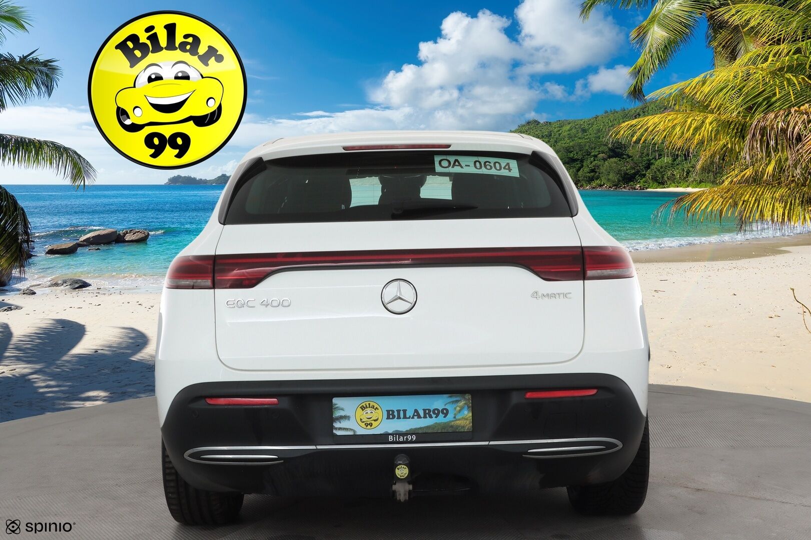 MERCEDES-BENZ EQC 2022 400 4Matic * Distronic+ / Koukku / Multibeam / Midline / Sporttipenkit / Akustiset lasit / Keyless / Navi * - Akku kuntotarkastettu SoH 96,2% / Kahdet renkaat aluvanteilla / Merkkihuollettu