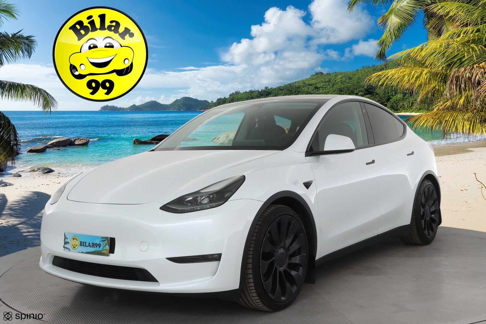 TESLA MODEL Y 2023 Performance * Koukku / ILP / Lasikatto / Premium Audio / P.Kamera / Matrix LED / Nahat * - Kahdet renkaat aluvanteilla - HULLUT AVAJAISHULINAT KORKOTARJOUS 3,29 %