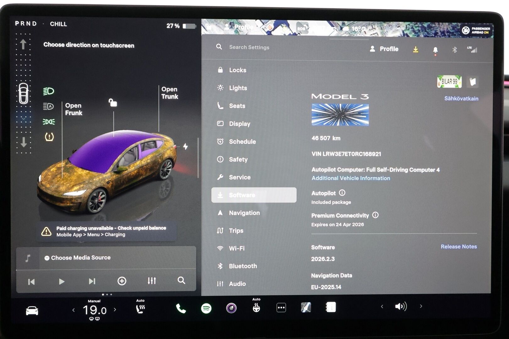 TESLA MODEL 3 2024 78kWh Performance AWD Highland * Lasikatto / Matrix LED / Viihdenäyttö / ILP / Highland-istuimet / P.Kamera * - Akuston esilämmitys / Ilmastoidut nahat / Facelift - HULLUT AVAJAISHULINAT KORKOTARJOUS 3,29 %