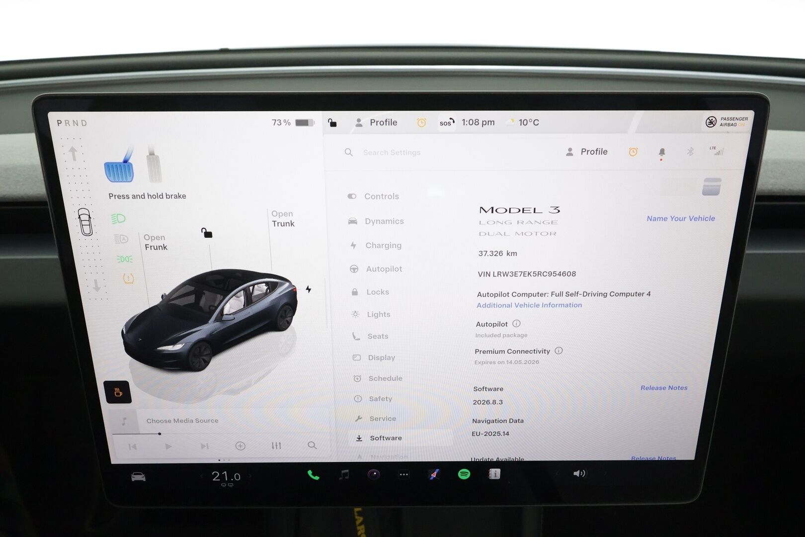 TESLA MODEL 3 2024 Long Range AWD Highland - | ILP | Lasikatto | Premium Audio | Ilmastoidut nahat | Matrix LED | Viihdenäyttö | P.Kamera | Valkoiset nahat | Facelift |