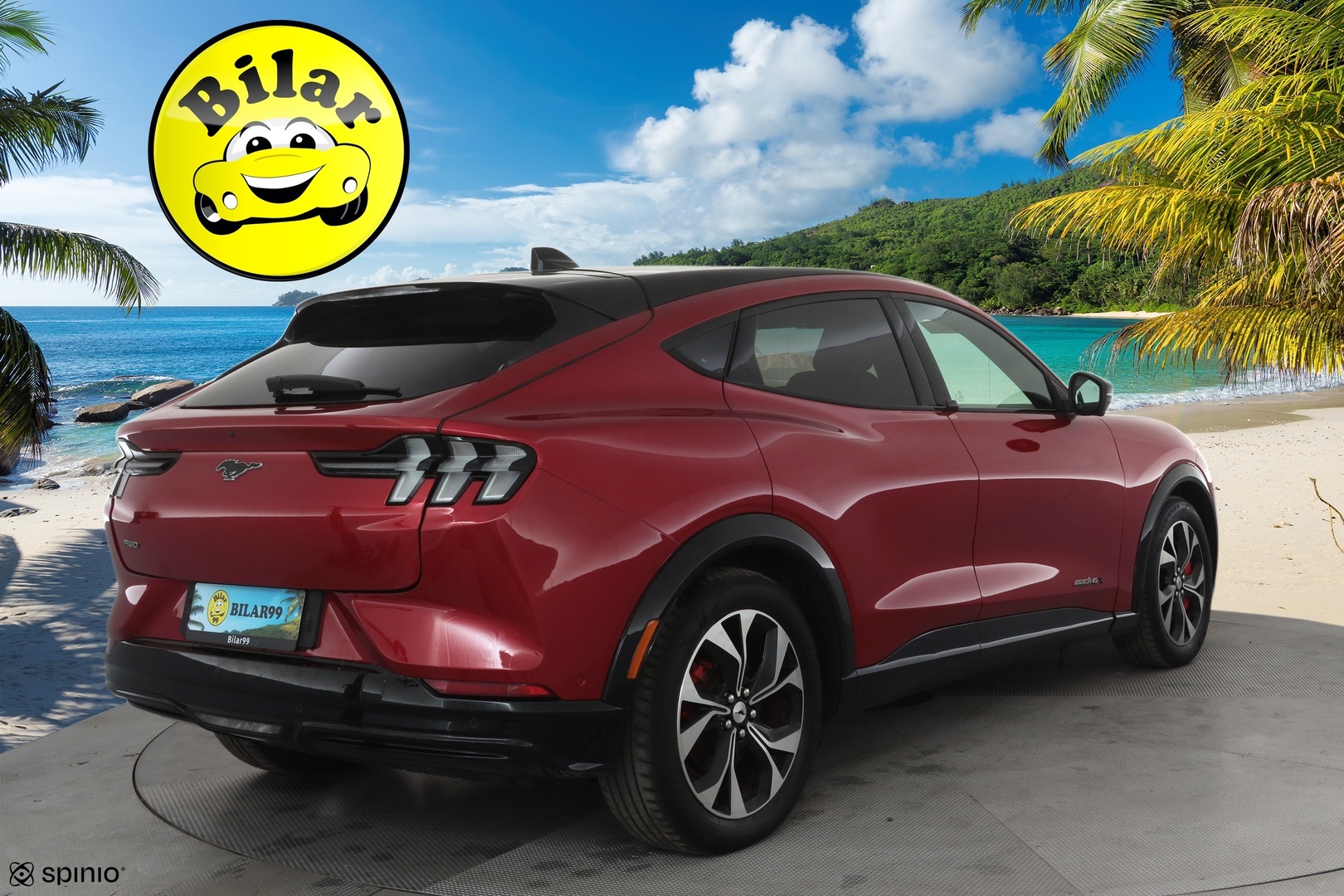 FORD MUSTANG MACH-E 2022 351hv AWD * Koukku / Lasikatto / ACC / 360° / B&O / Muistipenkki / Navi / Kaistavahti / Keyless * - Merkkihuollot / 2x Latauskaapelit / Kahdet renkaat aluvanteilla 