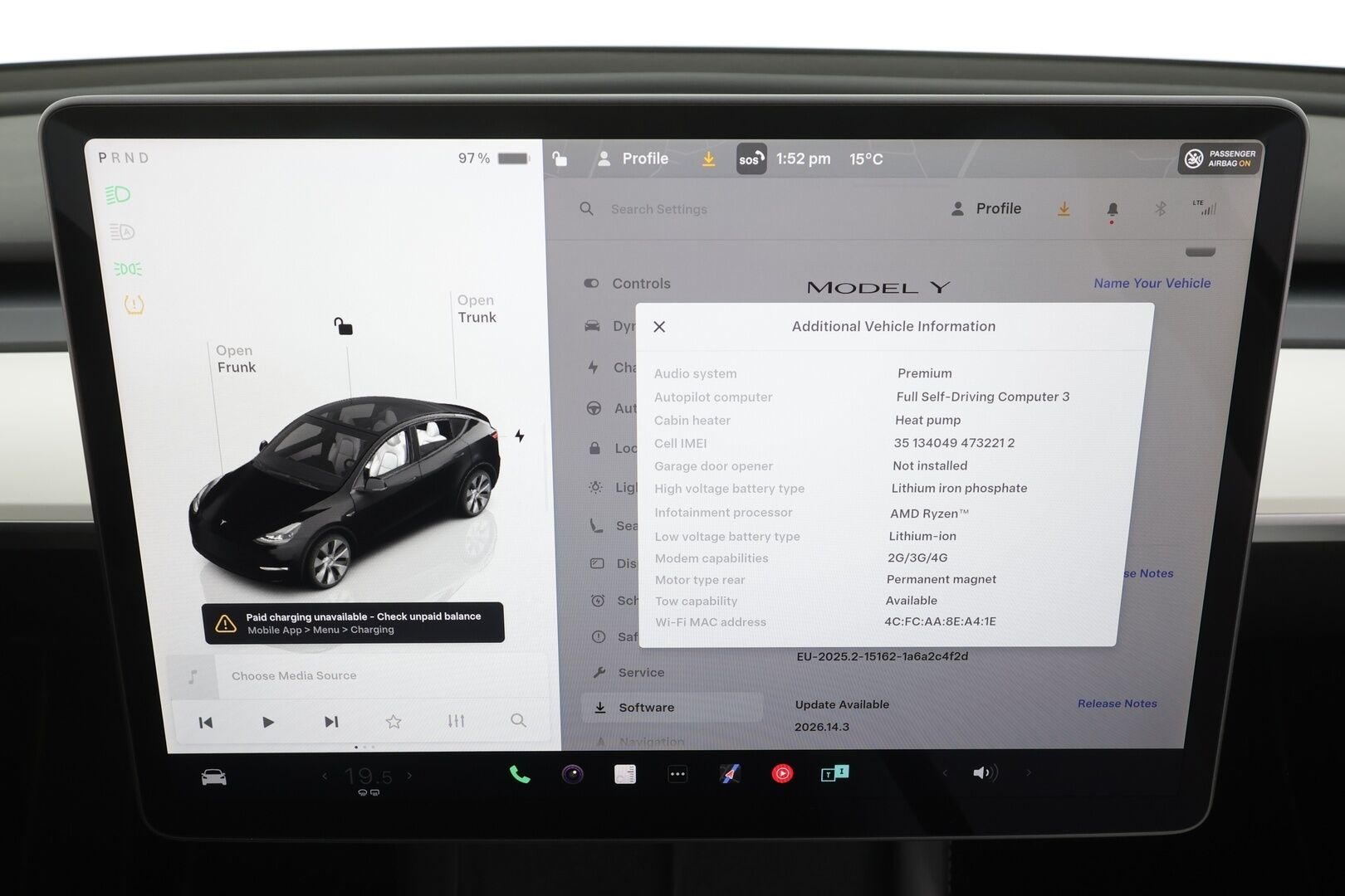 TESLA MODEL Y 2023 RWD - | Koukku | ILP | ACC | Lasikatto | Matrix-LED | P.Kamera | Muistipenkki | Premium Audio | Navi | Keyless | 2x Latauskaapelit |