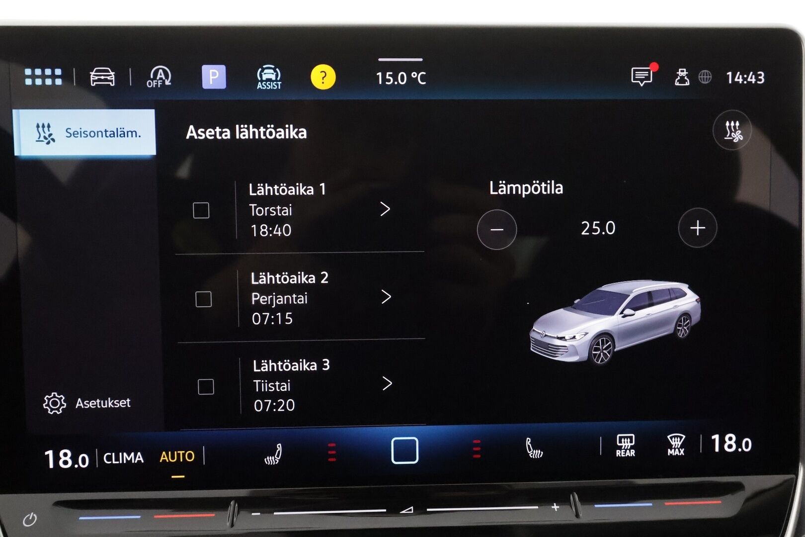 VOLKSWAGEN PASSAT 2024 Variant Business 1,5 eTSI 110 kW DSG -  ACC | Webasto | Koukku | LED | Hierovat Sporttipenkit | Peruutuskamera | Apple&Android | Kahdet Renkaat Aluvantein!