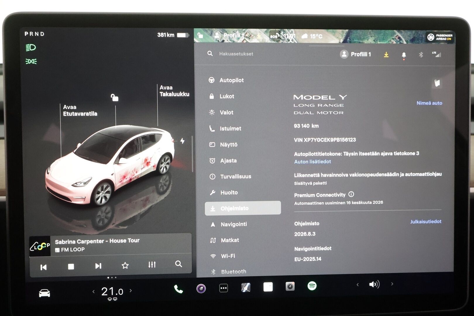 TESLA MODEL Y 2023 Long Range AWD  - | Koukku | ILP | Lasikatto | ACC | Matrix-LED | P.Kamera | Muistipenkki | Premium Audio | Kaistavahti | Navi | Keyless | 2x Latauskaapelit | Kahdet renkaat | 