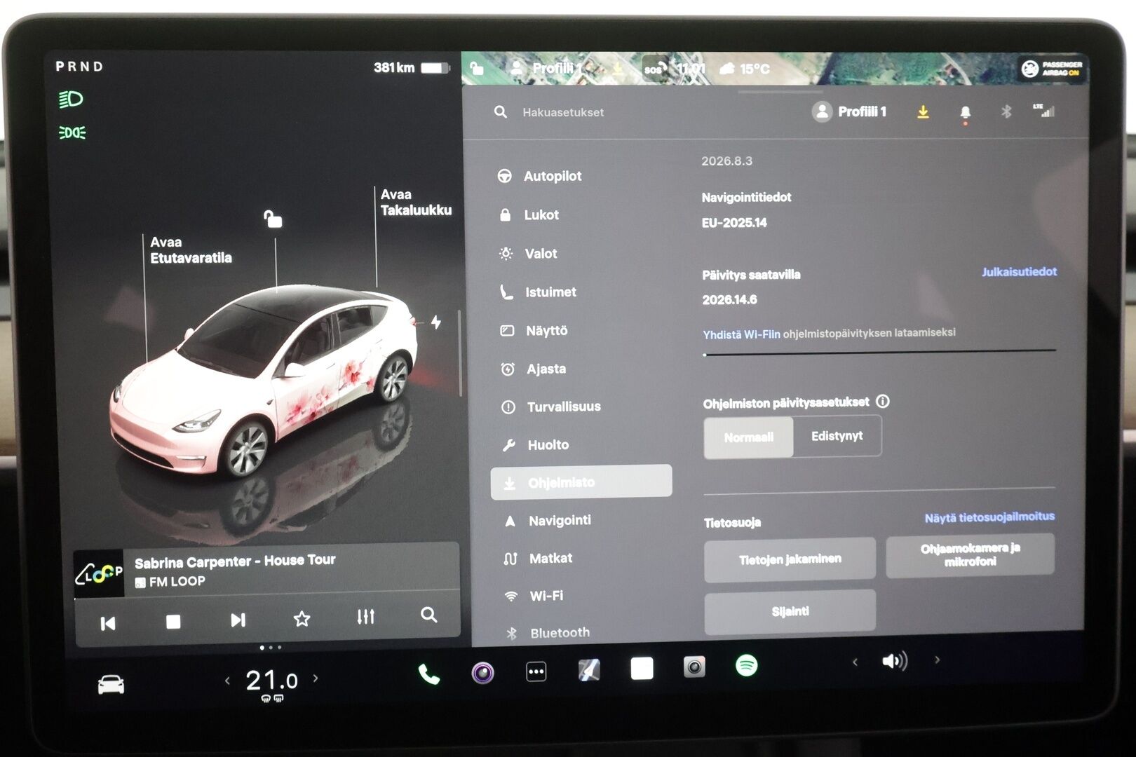 TESLA MODEL Y 2023 Long Range AWD  - | Koukku | ILP | Lasikatto | ACC | Matrix-LED | P.Kamera | Muistipenkki | Premium Audio | Kaistavahti | Navi | Keyless | 2x Latauskaapelit | Kahdet renkaat | 