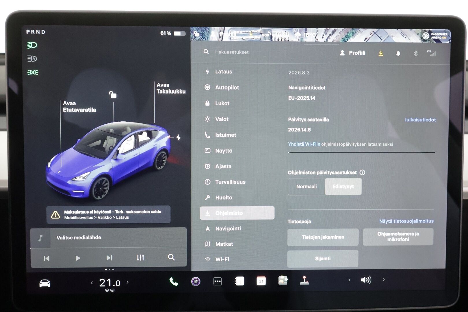 TESLA MODEL Y 2021 Long Range Dual Motor  - | ACC | ILP | EAP | Matrix | Panorama | Valkoiset nahat | Premium audio | Muistipenkki | 