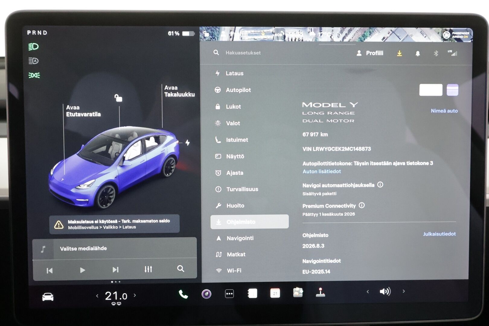 TESLA MODEL Y 2021 Long Range Dual Motor  - | ACC | ILP | EAP | Matrix | Panorama | Valkoiset nahat | Premium audio | Muistipenkki | 