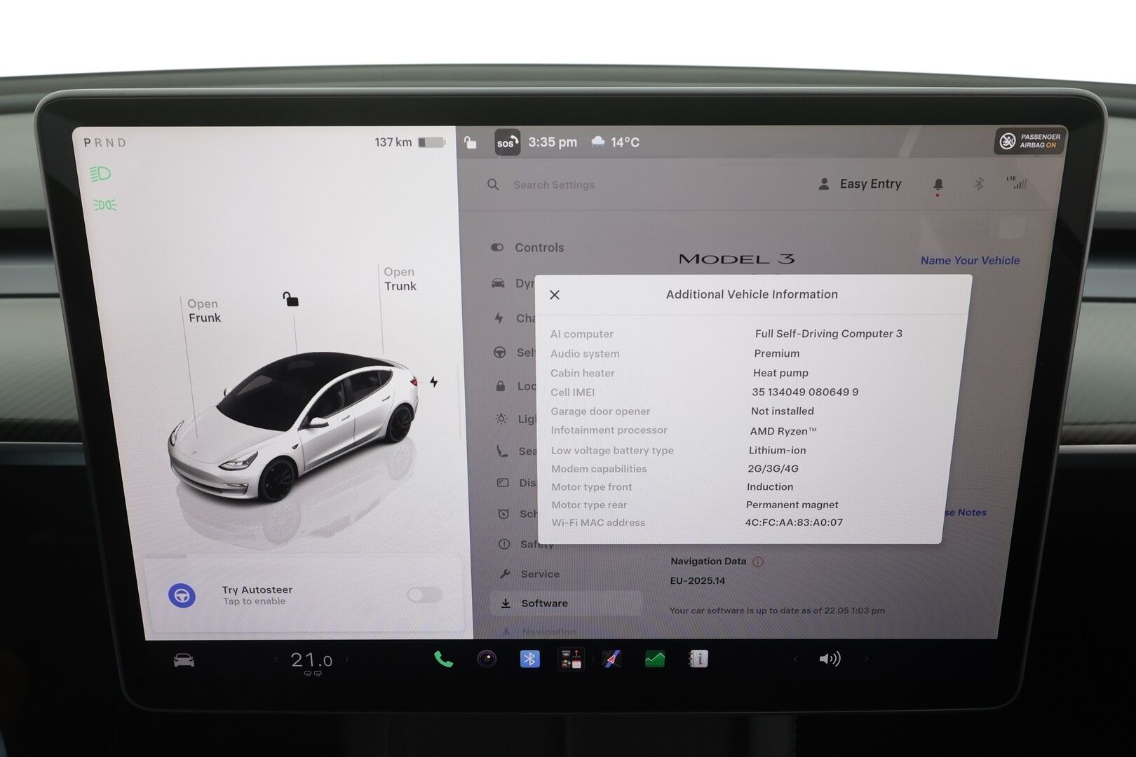 TESLA MODEL 3 2023 Performance - | ILP | ACC | Lasikatto | Matrix | P.Kamera | Muistipenkki | Premium Audio | Navi | Kaistavahti | Keyless | Kahdet renkaat | 2x Latauskaapelit |