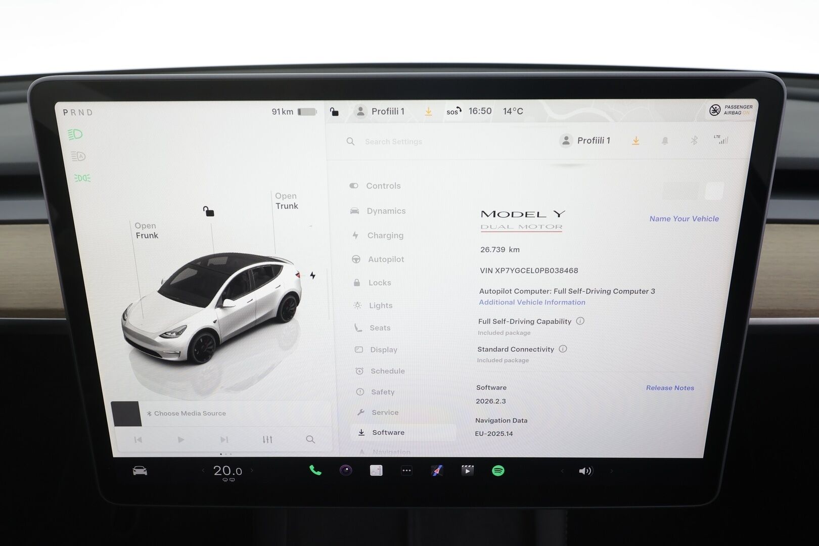 Tesla Model Y 2023 Performance - | FSD | ILP | ACC | Ryzen | Matrix | Premium audio | Lasikatto | Sähkönahat | Muistipenkki | P.kamera | Sähk. takaluukku | 