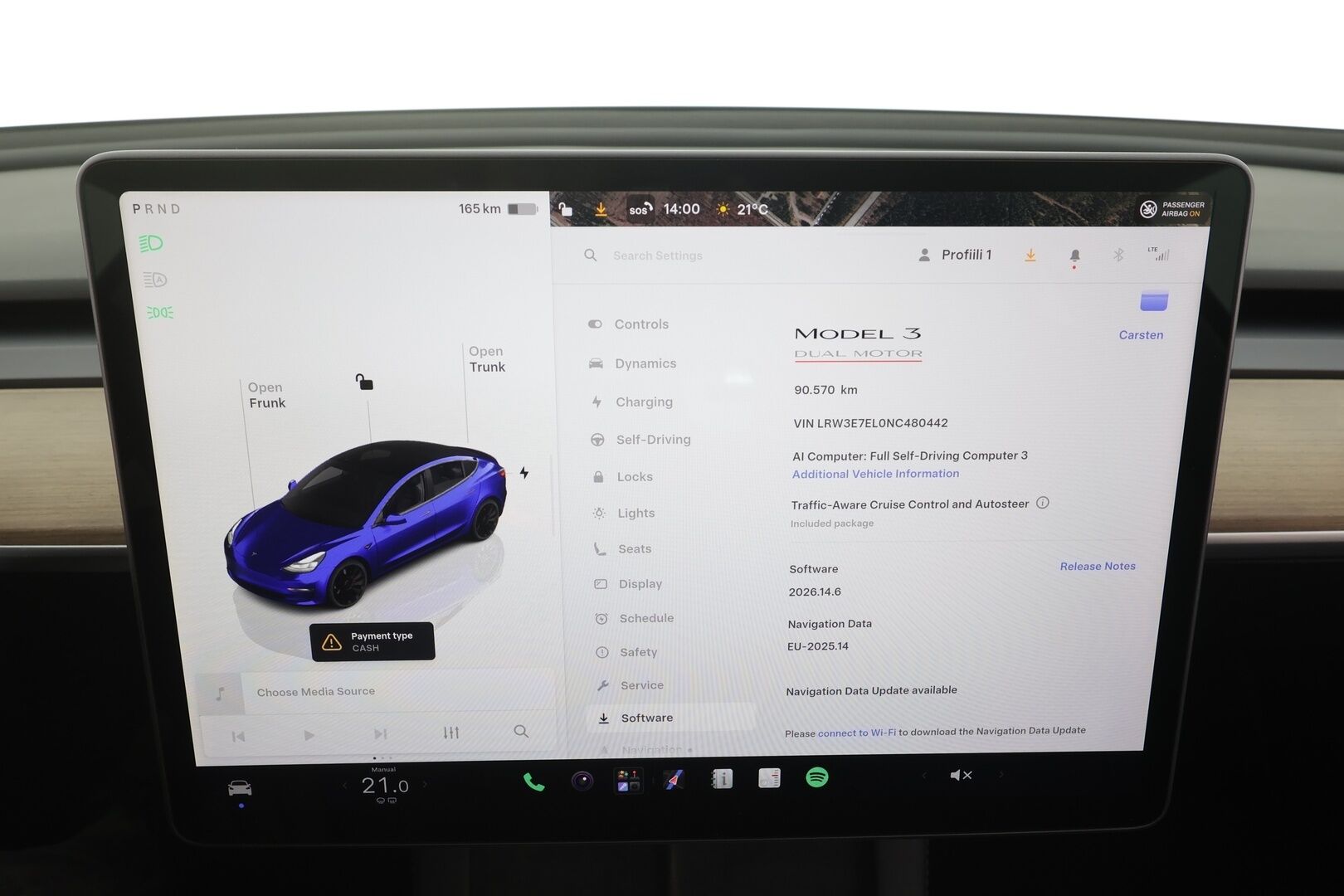 TESLA MODEL 3 2022 Performance - | ILP | ACC | Lasikatto | Matrix-LED | P.Kamera | Muistipenkki | Premium Audio | Navi | Kaistavahti | Keyless | 2x Latauskaapelit | Kahdet renkaat |