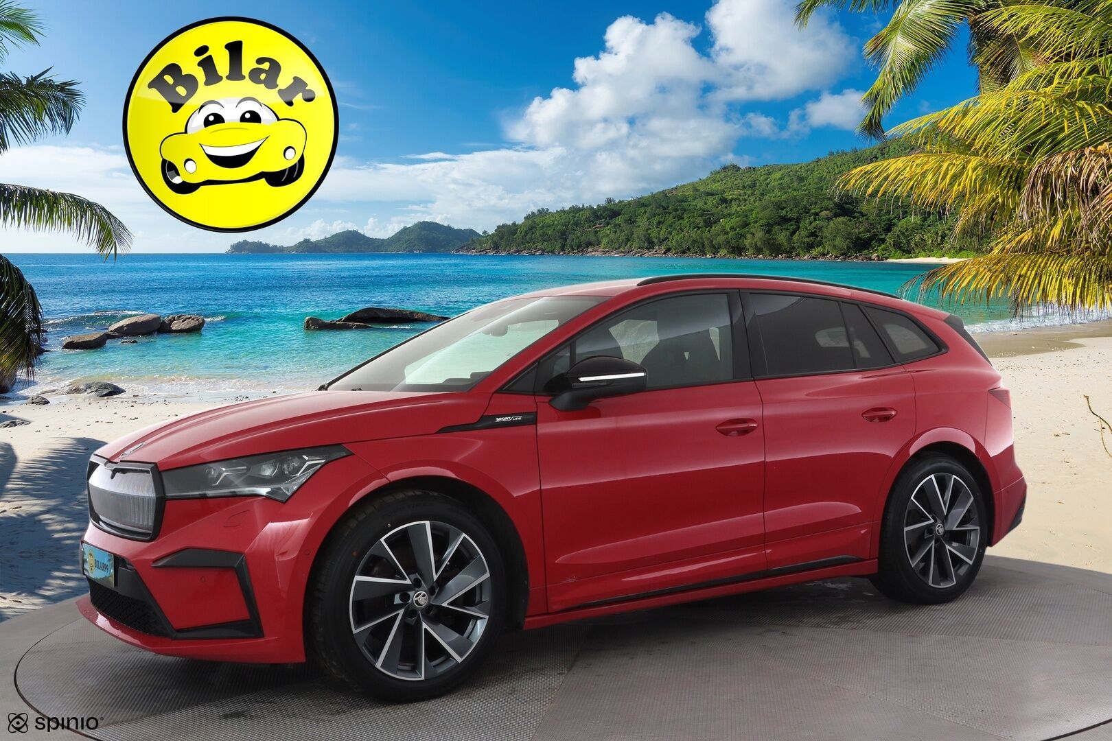 Skoda Enyaq 2022 80x 4x4 SportLine iV - | ACC | ILP | HUD | Koukku | Muistipenkki | Matrix | Crystal Face | Travel Assist | Nahka-alcantara | P.kamera | Keyless | Merkkihuollot | 2x renkaat aluin |