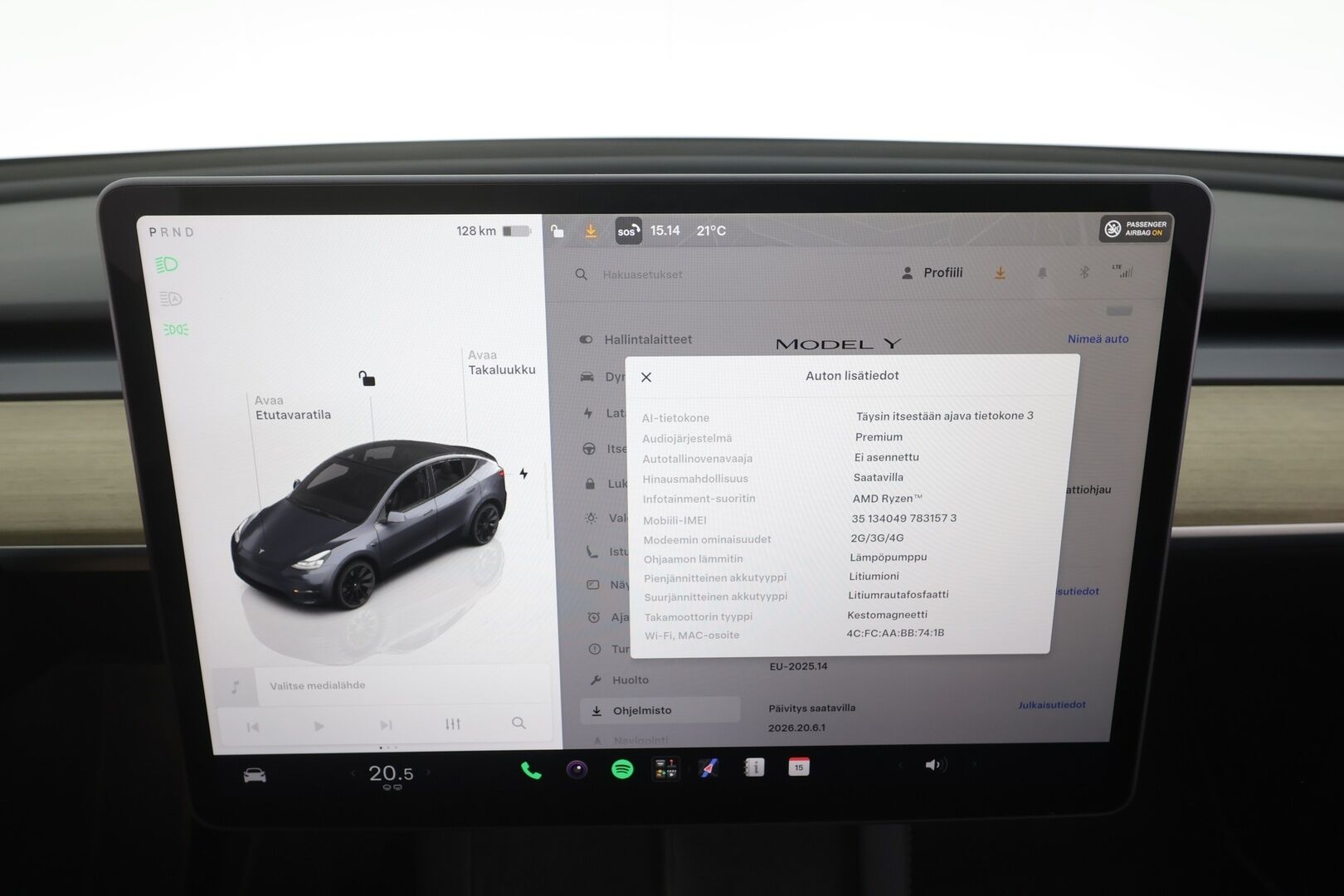 TESLA MODEL Y 2023 RWD - | ACC | ILP | Koukku | Turbine | Ryzen | Premium Audio | Matrix | Lasikatto | Muistipenkki | Sähkönahat | 2x renkaat aluin | ALV | 