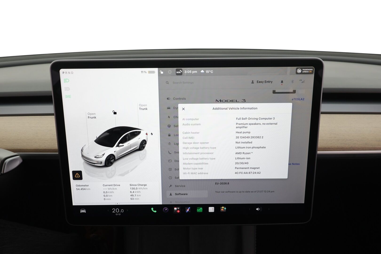 Tesla Model 3 2023 RWD - | ACC | ILP | Ryzen | Lasikatto | Matrix | Muistipenkki | Nahkasisusta | P.kamera | Autosteer | Sähk. takakontti | Lämm. ratti | 2x renkaat aluin |
