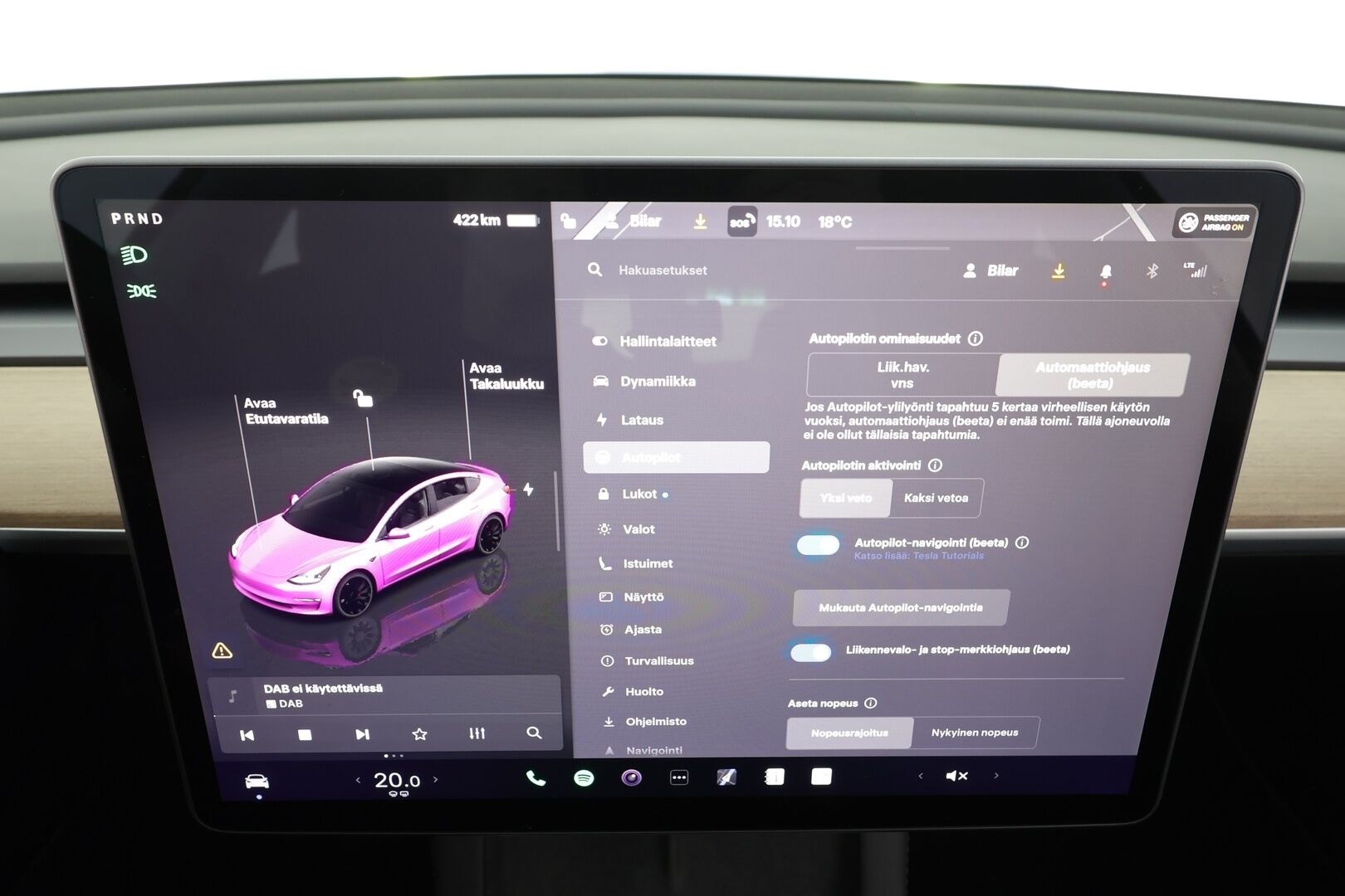 TESLA MODEL 3 2023 Performance Dual Motor - | ACC | ILP | FSD | Matrix | Lasikatto | Premium Audio | Muistipenkki | Sähkönahat | P.kamera | Sähk. takaluukku | 2x tesla alut | ALV |
