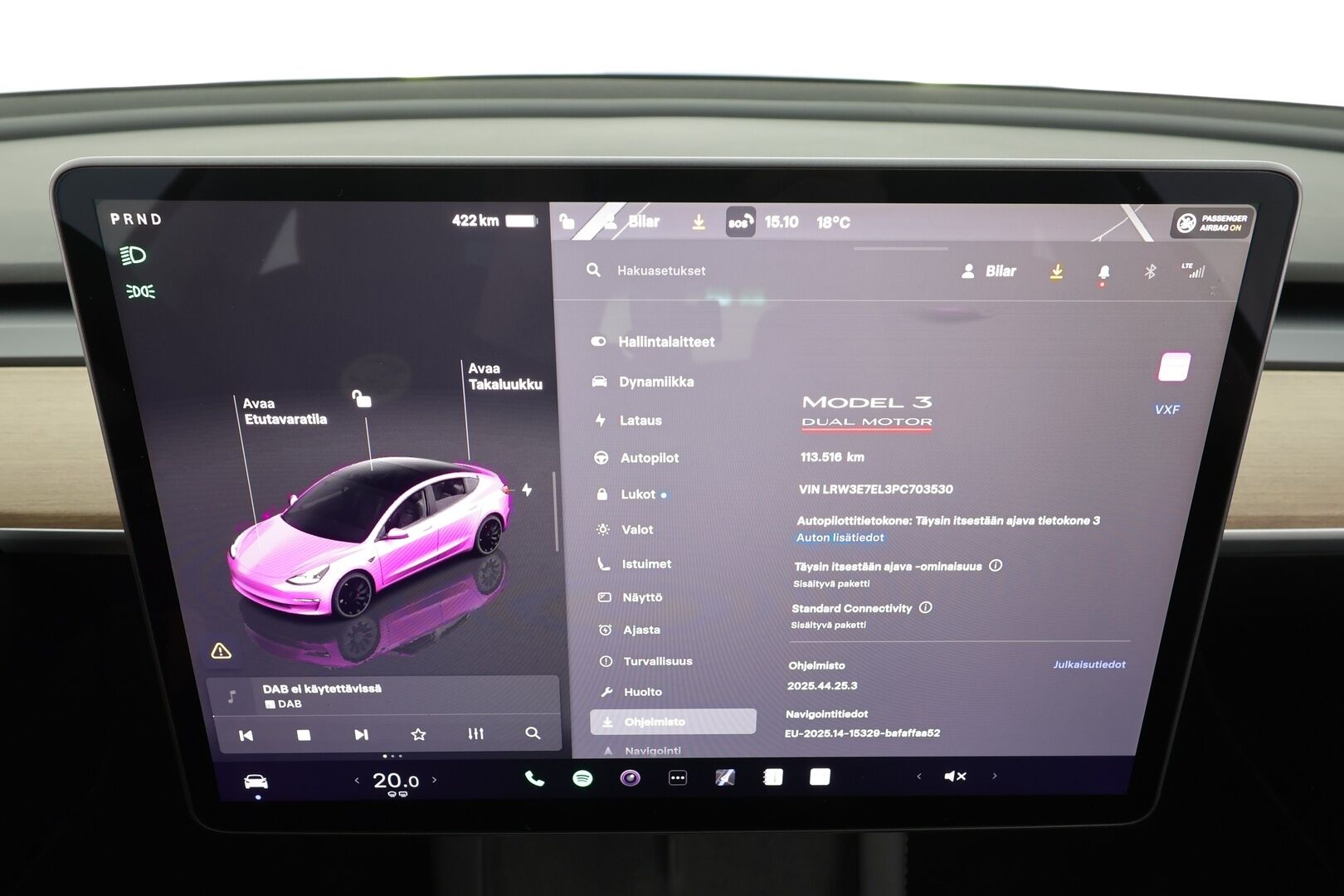 TESLA MODEL 3 2023 Performance Dual Motor - | ACC | ILP | FSD | Matrix | Lasikatto | Premium Audio | Muistipenkki | Sähkönahat | P.kamera | Sähk. takaluukku | 2x tesla alut | ALV |