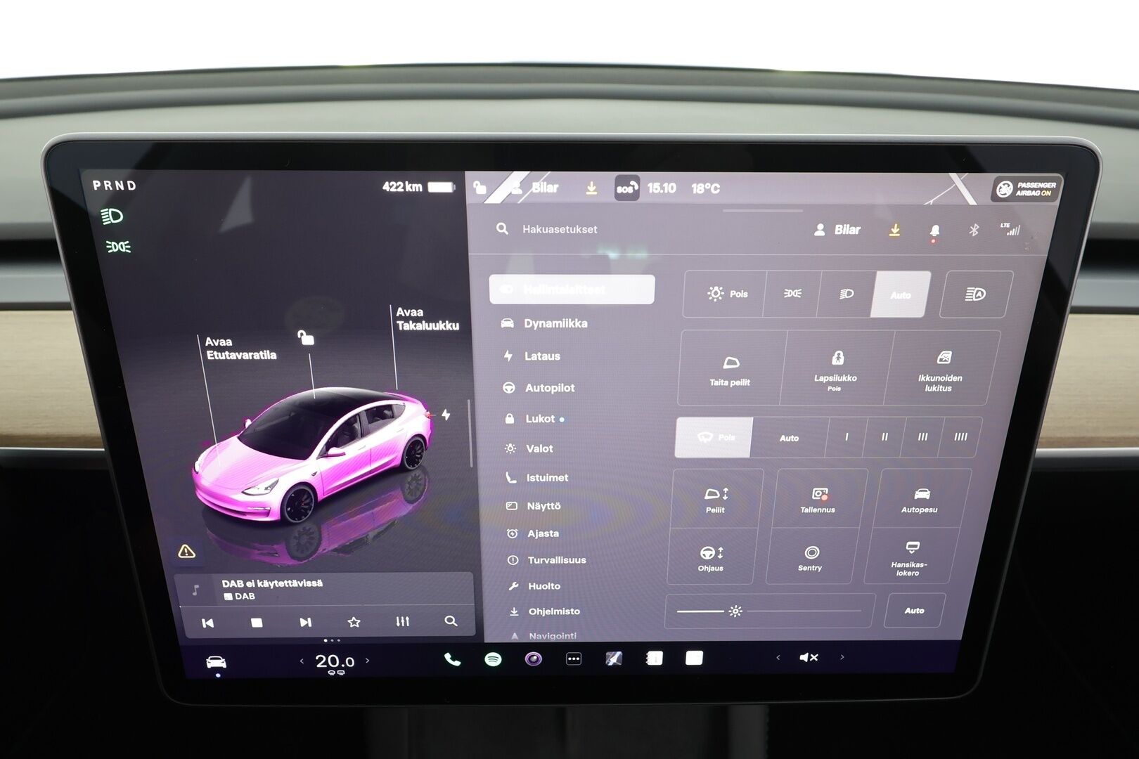 TESLA MODEL 3 2023 Performance Dual Motor - | ACC | ILP | FSD | Matrix | Lasikatto | Premium Audio | Muistipenkki | Sähkönahat | P.kamera | Sähk. takaluukku | 2x tesla alut | ALV |