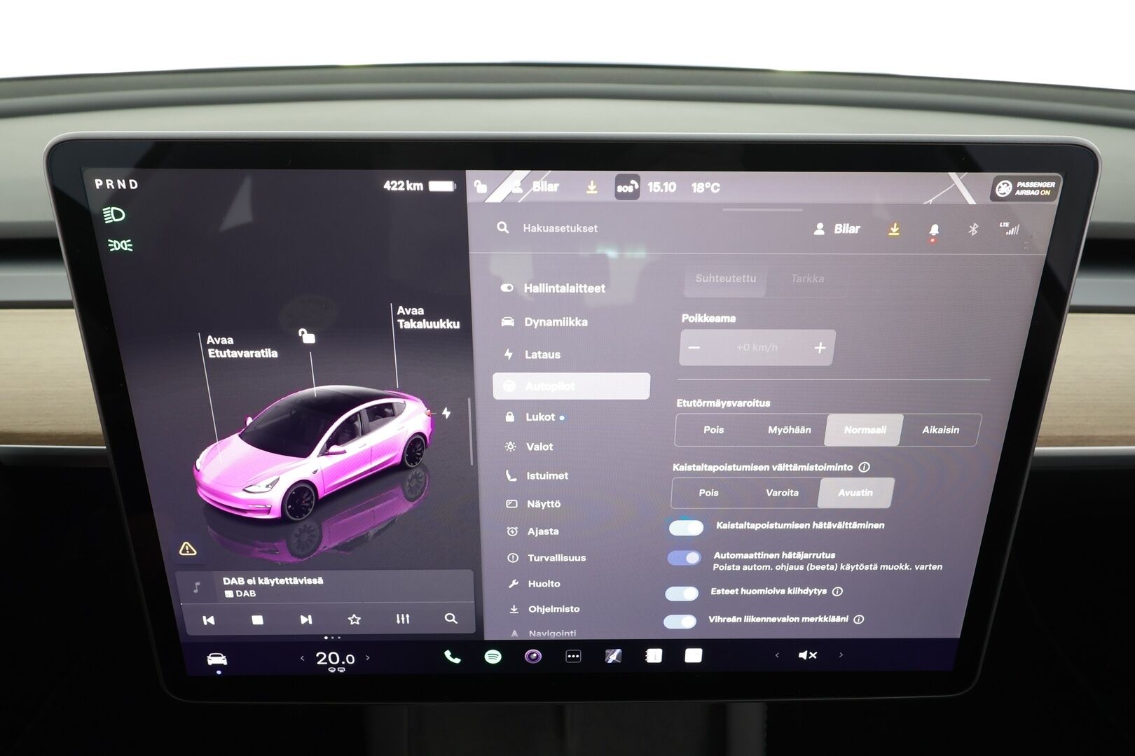 TESLA MODEL 3 2023 Performance Dual Motor - | ACC | ILP | FSD | Matrix | Lasikatto | Premium Audio | Muistipenkki | Sähkönahat | P.kamera | Sähk. takaluukku | 2x tesla alut | ALV |