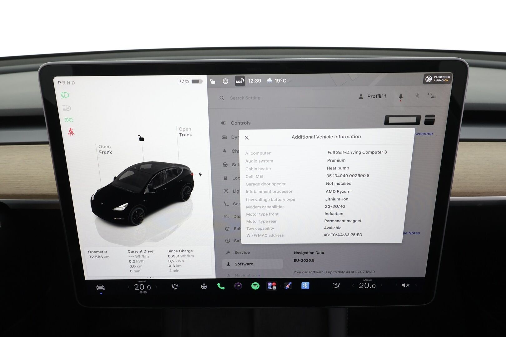 Tesla Model Y 2023 Performance - | ACC | ILP | Koukku | Ryzen | Premium Audio | Lasikatto | Matrix | Sähkönahat | Muistipenkki | Autosteer | Lämm. ratti | Lämm. takapenkit |
