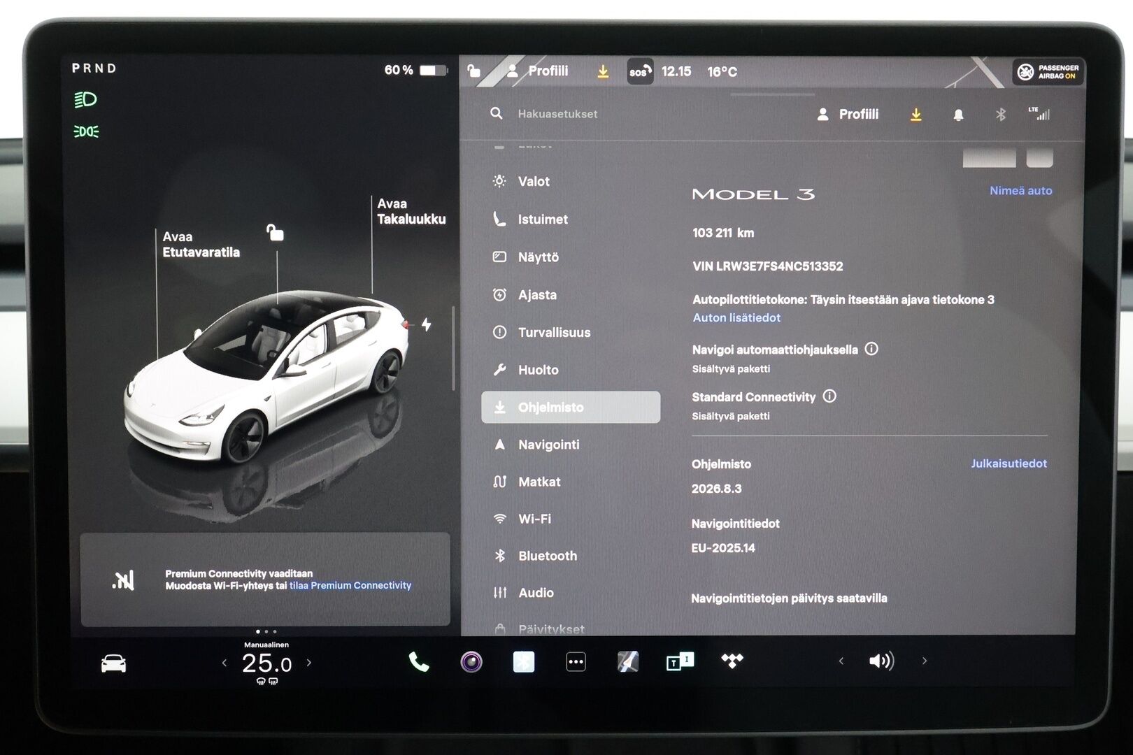 TESLA MODEL 3 2022 Standard Range Plus - | ILP | Lasikatto | ACC | P.kamera | Matrix-LED | Muistipenkki | Premium Speakers | Navi | Kaistavahti | Keyless | Valkoinen Nahkaverhoilu |