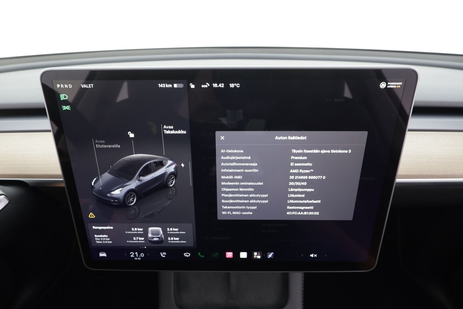 Tesla Model Y 2023 RWD - | ILP | Lasikatto | ACC | P.Kamera | Matrix-LED | Muistipenkki | Premium Audio | Kaistavahti | Navi | Keyless | 