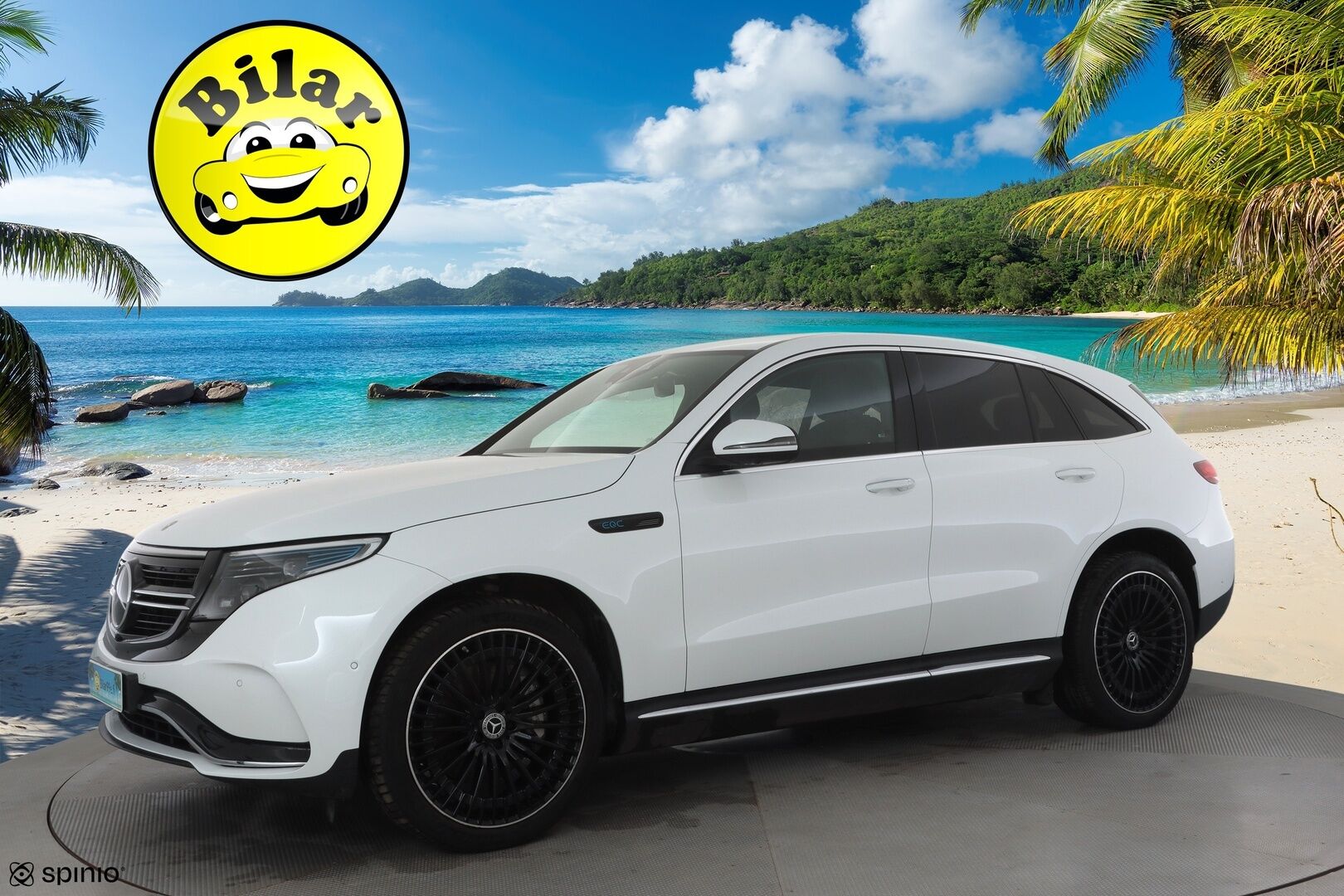 MERCEDES-BENZ EQC 2023 400 4Matic AMG - | Lasikattoluukku | Koukku | ILP | Distronic | 360 | Comfort-istuimet Muistilla | HUD | LED | Navi | Kaistavahti | Keyless | 2x Latauskaapelit | 