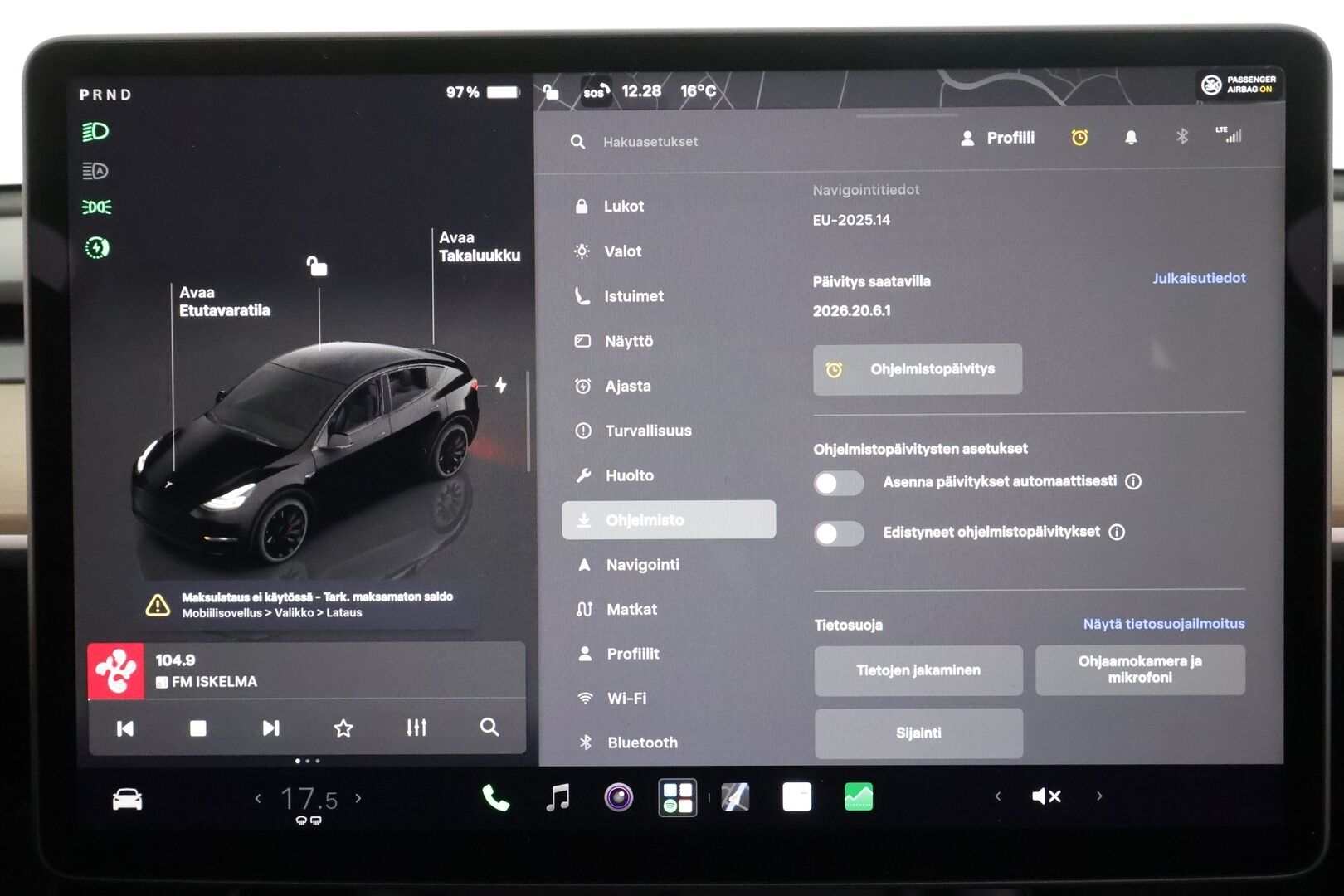 TESLA MODEL Y 2023 Performance Dual Motor - | ACC | ILP | Koukku | Ryzen | Matrix | Premium Audio | Lasikatto | Muistipenkki | Sähkönahat | Autosteer | P.kamera | 2x renkaat aluin | ALV |