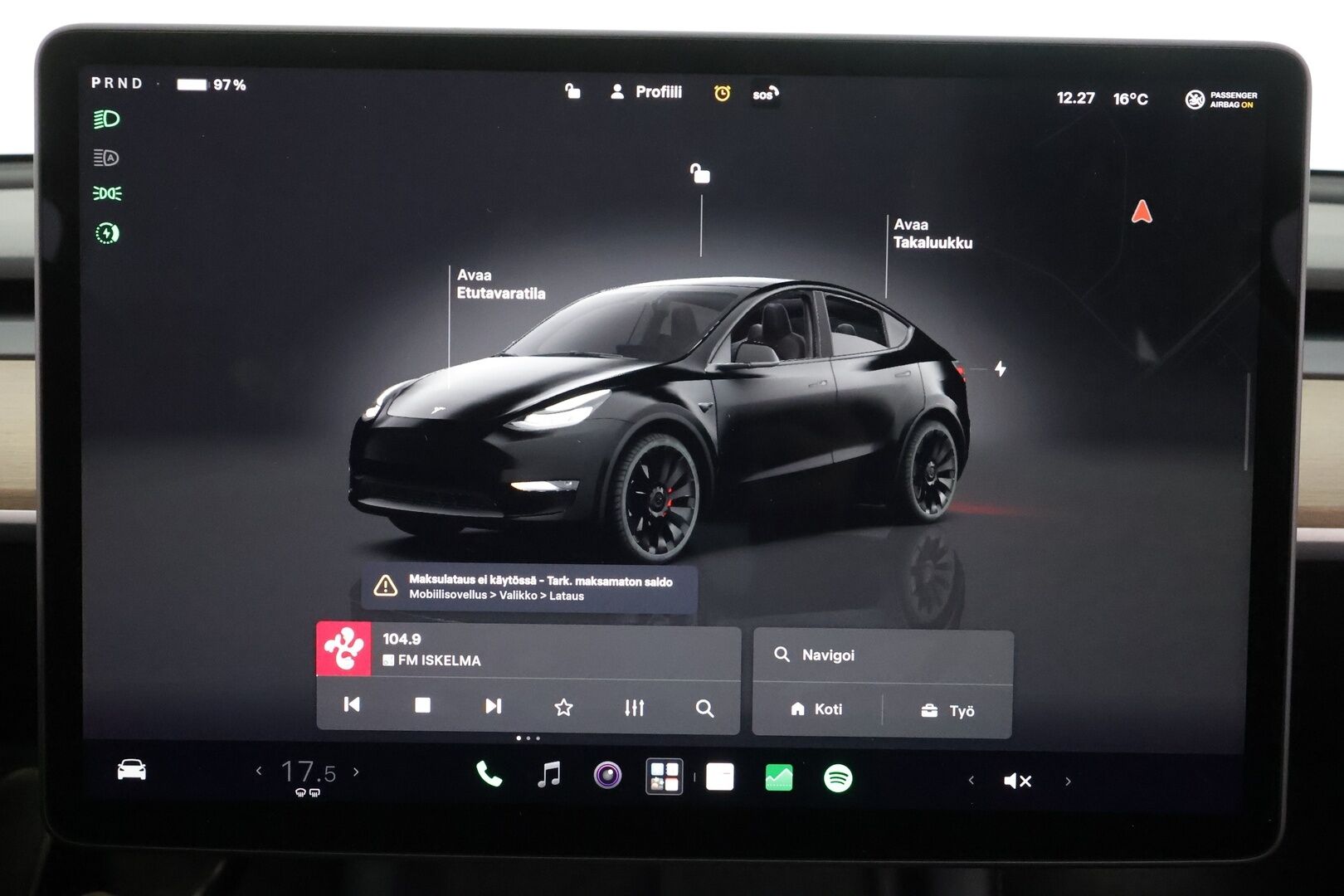 TESLA MODEL Y 2023 Performance Dual Motor - | ACC | ILP | Koukku | Ryzen | Matrix | Premium Audio | Lasikatto | Muistipenkki | Sähkönahat | Autosteer | P.kamera | 2x renkaat aluin | ALV |
