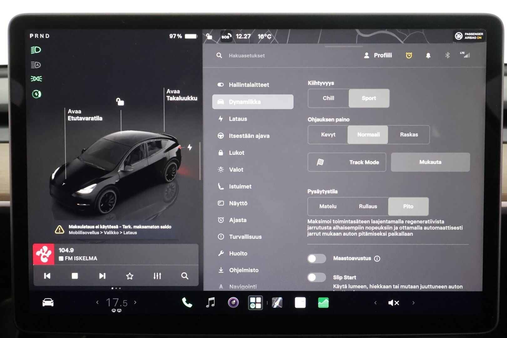 TESLA MODEL Y 2023 Performance Dual Motor - | ACC | ILP | Koukku | Ryzen | Matrix | Premium Audio | Lasikatto | Muistipenkki | Sähkönahat | Autosteer | P.kamera | 2x renkaat aluin | ALV |