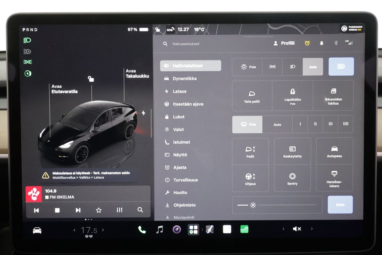 TESLA MODEL Y 2023 Performance Dual Motor - | ACC | ILP | Koukku | Ryzen | Matrix | Premium Audio | Lasikatto | Muistipenkki | Sähkönahat | Autosteer | P.kamera | 2x renkaat aluin | ALV |