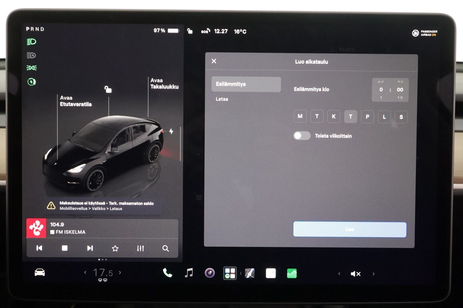 TESLA MODEL Y 2023 Performance Dual Motor - | ACC | ILP | Koukku | Ryzen | Matrix | Premium Audio | Lasikatto | Muistipenkki | Sähkönahat | Autosteer | P.kamera | 2x renkaat aluin | ALV |