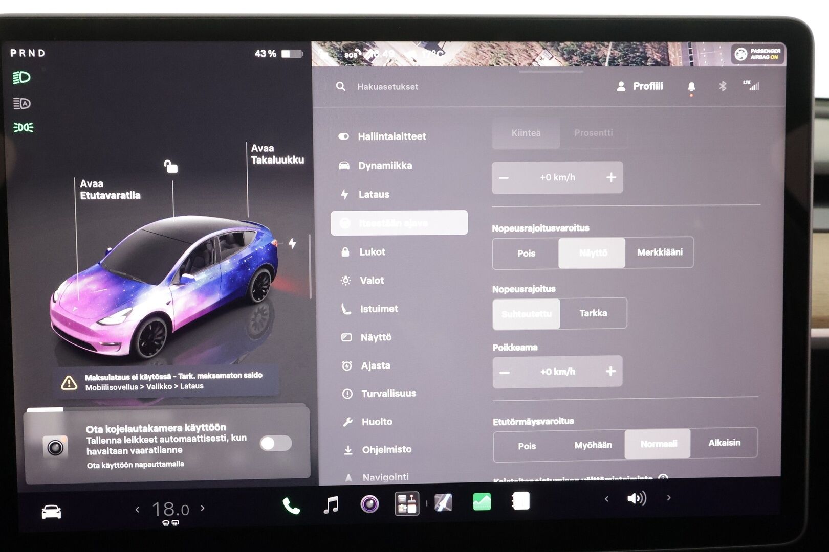 TESLA MODEL Y 2022 Performance - | ILP | Lasikatto | ACC | Matrix-LED | P.Kamera | Muistipenkki | Premium Audio | Navi | Kaistavahti | Keyless | 